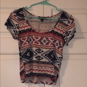 Tribal print top